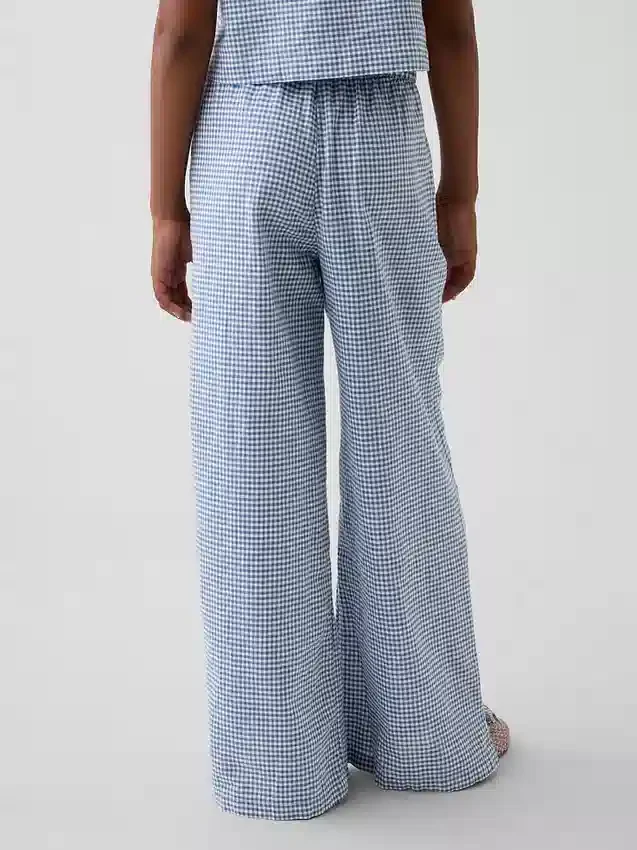 Pantaloni larghi comodi in misto lino e cotone per bambini