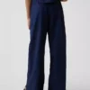 Pantaloni larghi comodi in misto lino e cotone per bambini