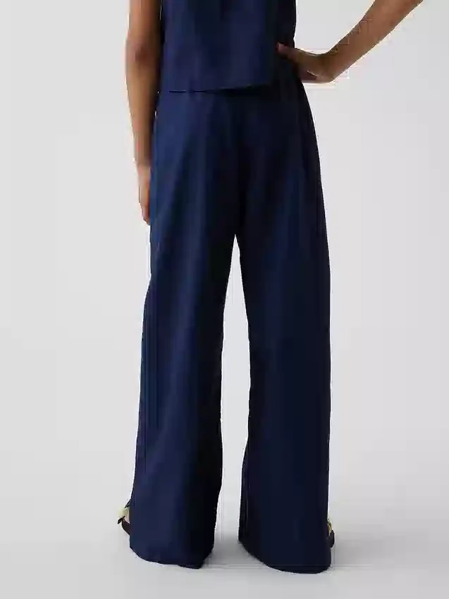 Pantaloni larghi comodi in misto lino e cotone per bambini