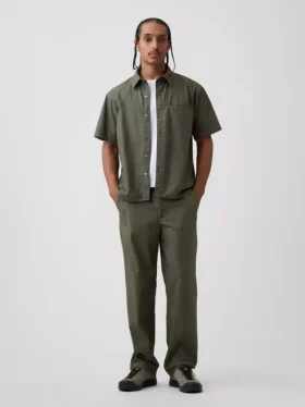 Pantaloni larghi in popeline stile anni '90
