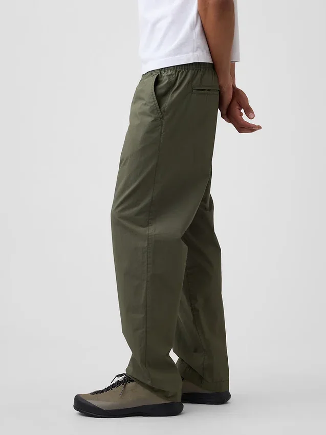 Pantaloni larghi in popeline stile anni '90