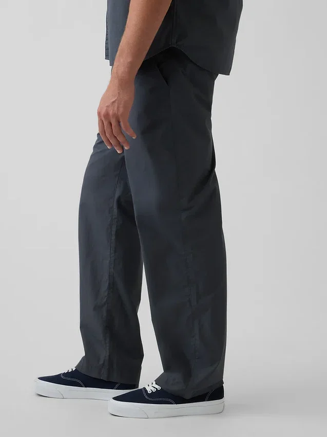 Pantaloni larghi in popeline stile anni '90
