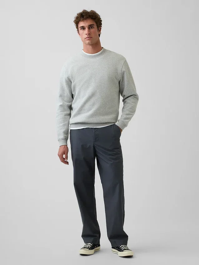 Pantaloni larghi in popeline stile anni '90