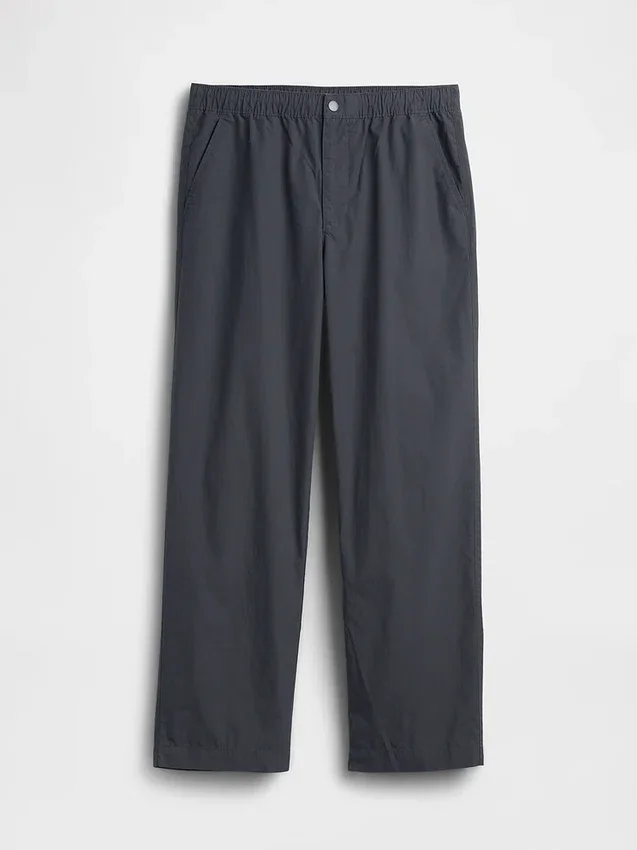 Pantaloni larghi in popeline stile anni '90