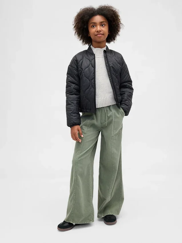 Pantaloni larghi in twill per bambini