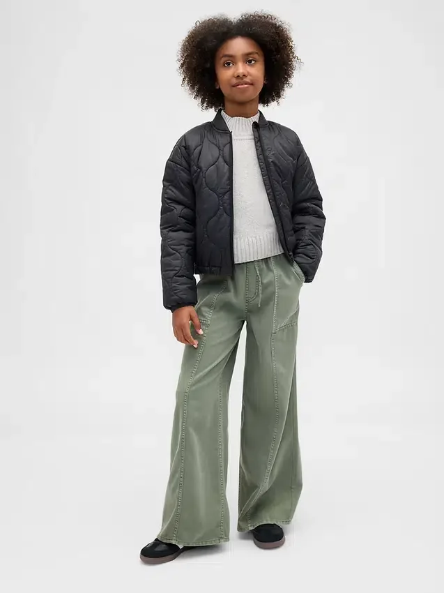 Pantaloni larghi in twill per bambini