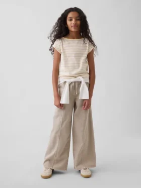 Pantaloni larghi in twill per bambini
