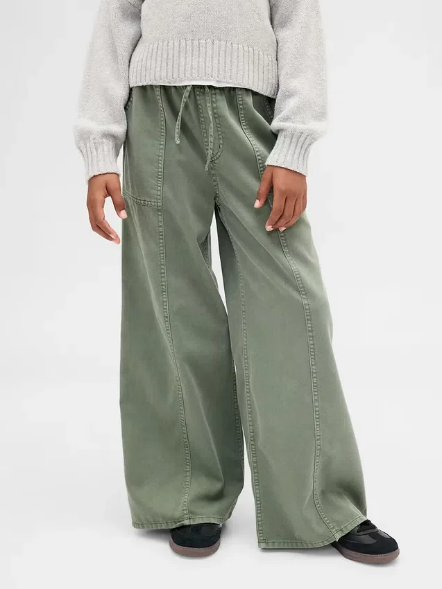 Pantaloni larghi in twill per bambini