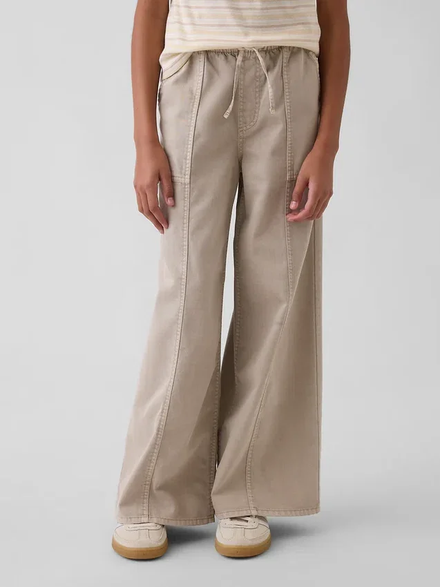 Pantaloni larghi in twill per bambini