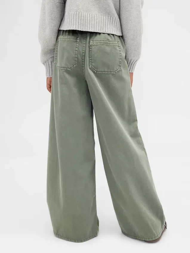 Pantaloni larghi in twill per bambini
