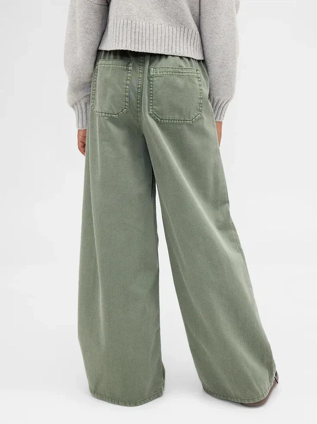 Pantaloni larghi in twill per bambini
