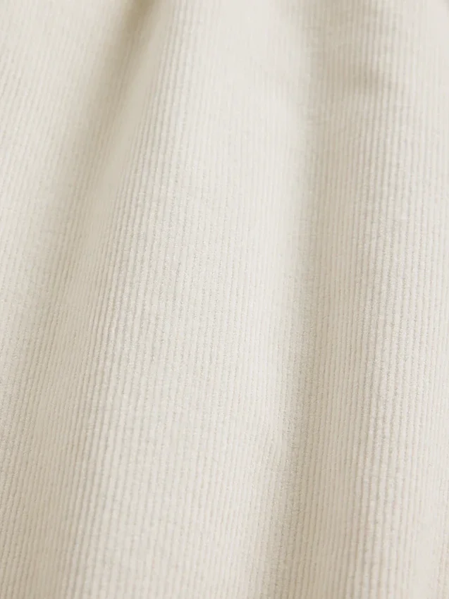 Pantaloni larghi in velluto a coste a vita media