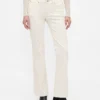 Pantaloni lunghi e slim in velluto a coste a vita bassa