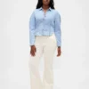 Pantaloni lunghi e slim in velluto a coste a vita bassa