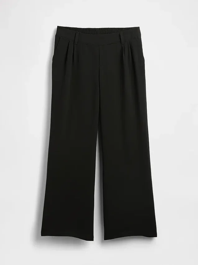 Pantaloni premaman 365 a gamba larga con pannello sotto il ventre