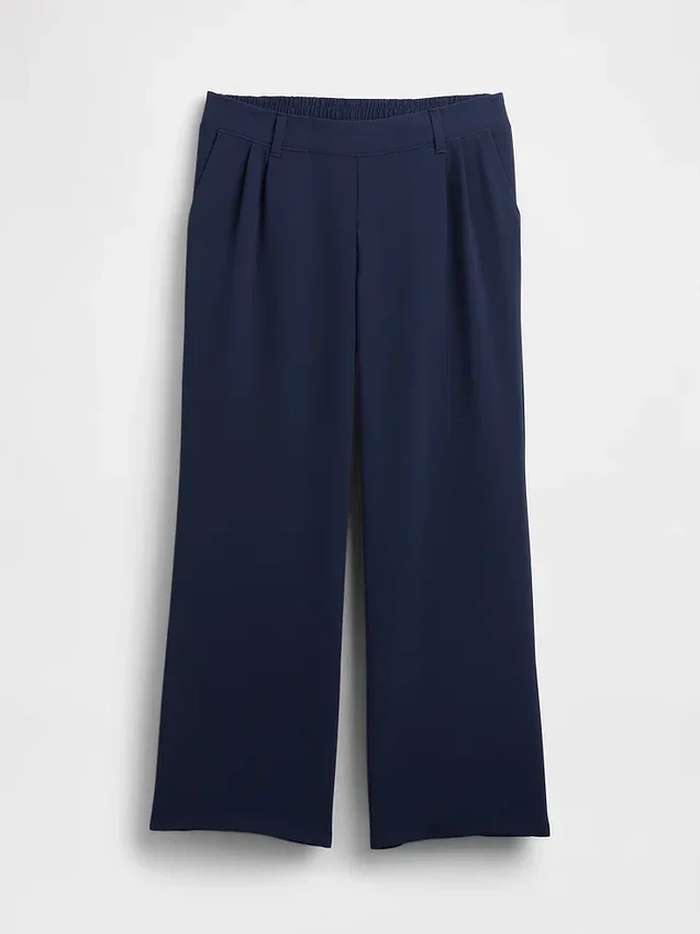 Pantaloni premaman 365 a gamba larga con pannello sotto il ventre