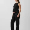 Pantaloni premaman in twill sotto il pancione