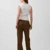 Pantaloni premaman in twill sotto il pancione
