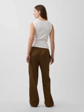 Pantaloni premaman in twill sotto il pancione