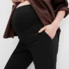 Pantaloni premaman slim a pannello intero