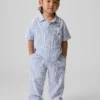 Pantaloni senza chiusura per neonato & bebè in misto lino e cotone