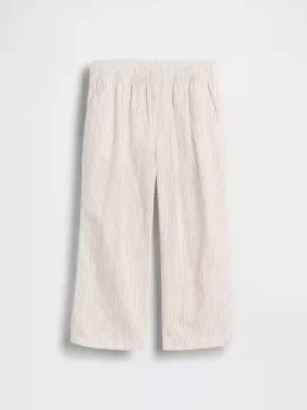 Pantaloni senza chiusura per neonato & bebè in misto lino e cotone
