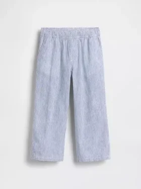Pantaloni senza chiusura per neonato & bebè in misto lino e cotone