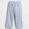 Pantaloni senza chiusura per neonato & bebè in misto lino e cotone