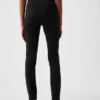 Pantaloni skinny a vita alta in maglia doppia