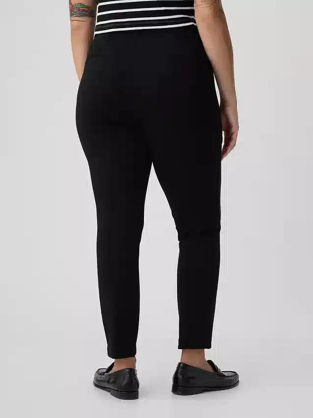Pantaloni skinny a vita alta in maglia doppia