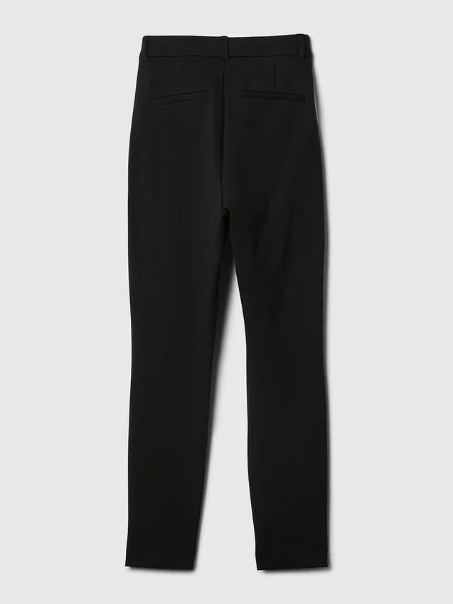 Pantaloni skinny a vita alta in maglia doppia
