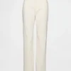 Pantaloni slim dritti in velluto a coste a vita alta stile anni ’90