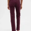 Pantaloni slim dritti in velluto a coste a vita bassa in stile anni ’90