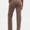 Pantaloni slim dritti in velluto a coste a vita bassa in stile anni ’90