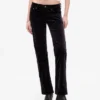 Pantaloni slim dritti in velluto a vita bassa in stile anni ’90
