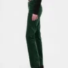 Pantaloni slim dritti in velluto a vita bassa in stile anni ’90