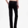 Pantaloni slim dritti in velluto a vita bassa in stile anni ’90
