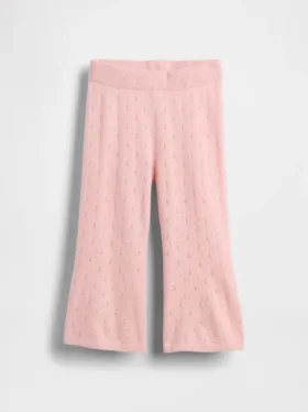 Pantaloni svasati in maglia CashSoft a punto traforato per neonato & bebè