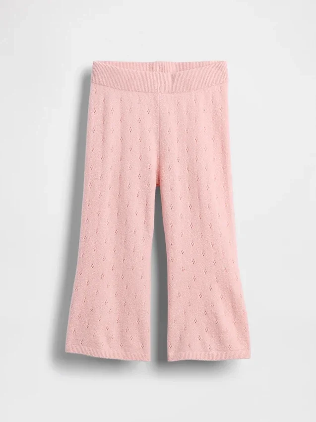 Pantaloni svasati in maglia CashSoft a punto traforato per neonato & bebè