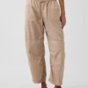 Pantaloni utility a gamba a botte in twill a vita media