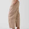 Pantaloni utility a gamba a botte in twill a vita media