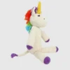 Peluche a forma di unicorno lavorato a maglia