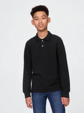 Polo da uniforme in cotone biologico per bambini