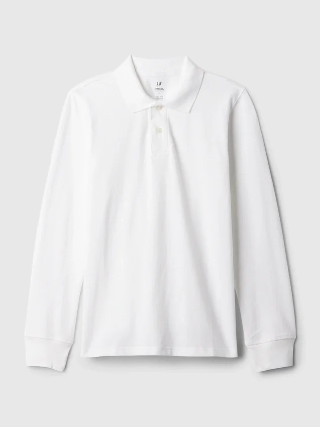 Polo da uniforme in cotone biologico per bambini