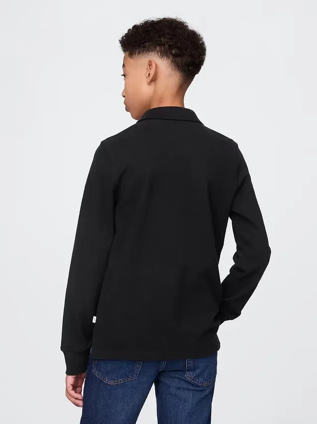 Polo da uniforme in cotone biologico per bambini