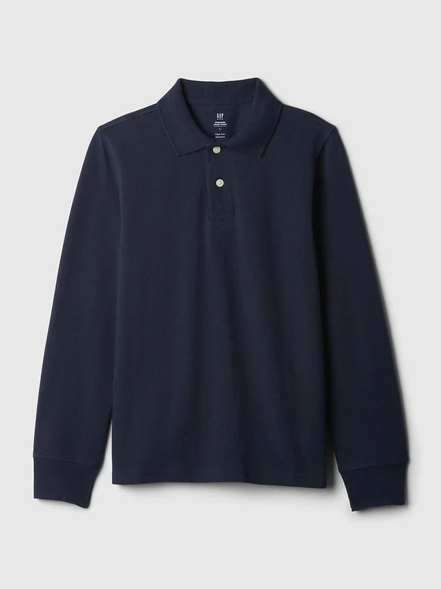 Polo da uniforme in cotone biologico per bambini