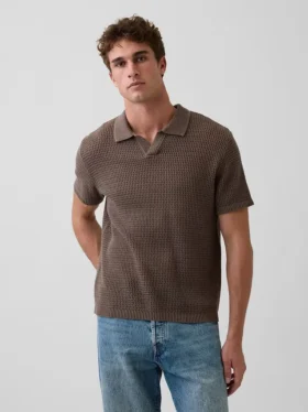 Polo in maglia a rete
