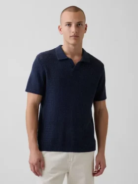 Polo in maglia a rete