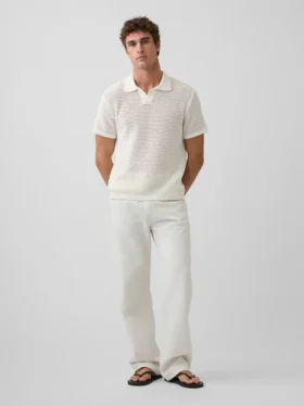 Polo in maglia a rete