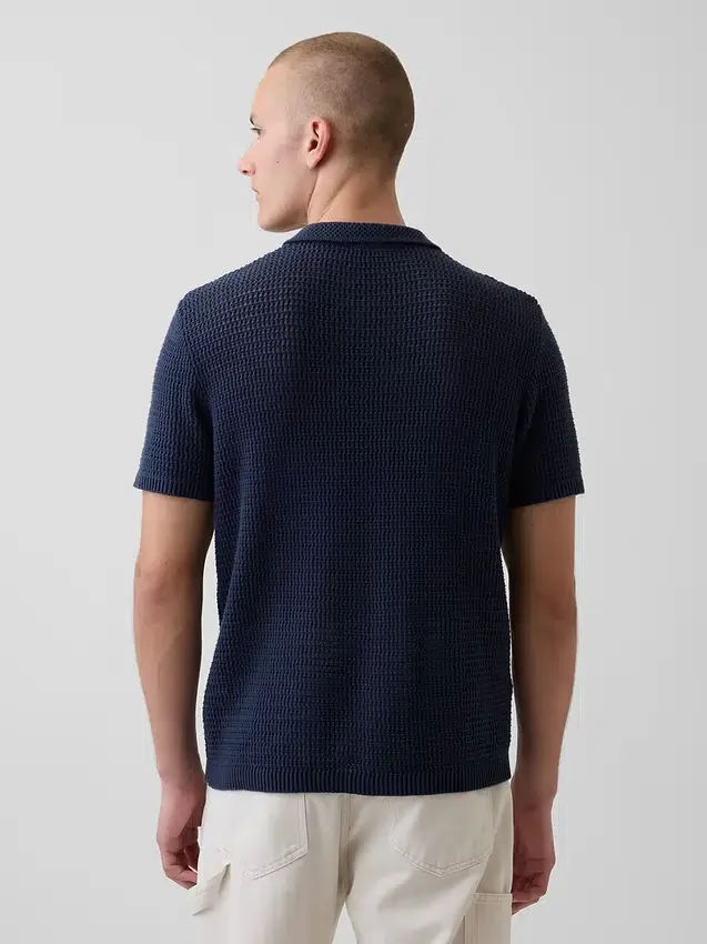 Polo in maglia a rete